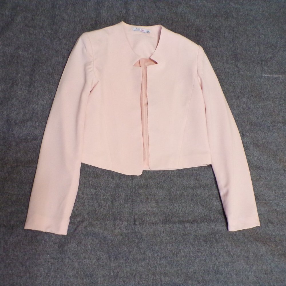 JUSTFAB BRAND CROP NUDE PINK BLAZER MEDIUM